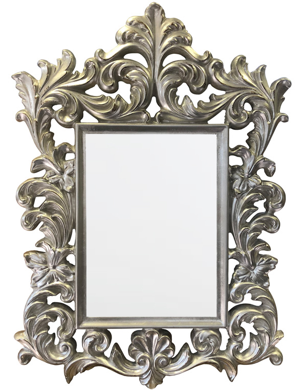 CF087S Wall décor art mirror silver classic ornate rectangular vertical